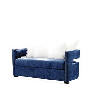 Besp-Oak Furniture Turner Lux Blue 2 Seater Sofa