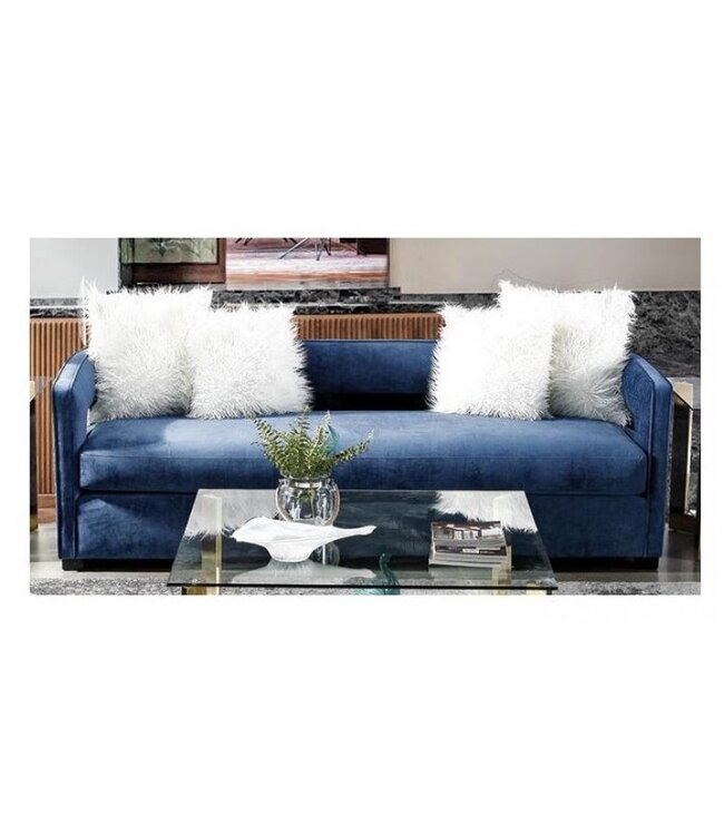 Besp-Oak Furniture Turner Lux Blue 3 Seater Sofa