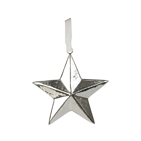 Star Hanging Decoration Hammered Finish - Medium - Freitaslaf Net LTD