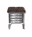 Industrial Drawers With Faux Leather Top- 50 cm