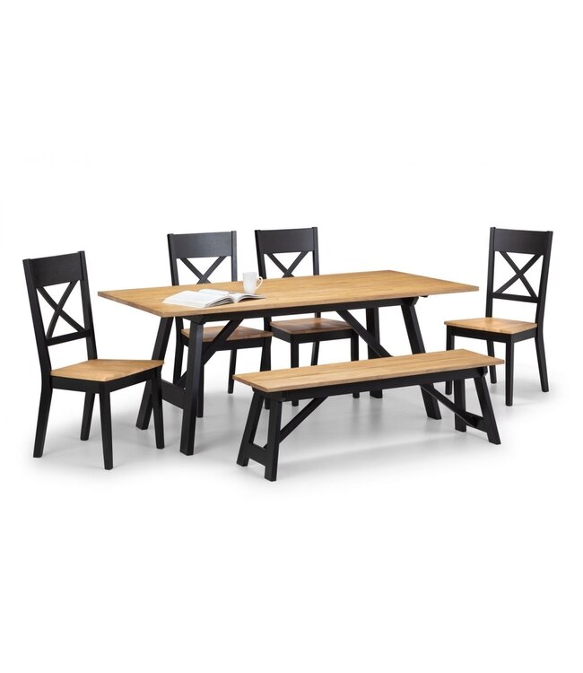 Julian Bowen Hockley Dining Set (Bench & 4 Chairs)
