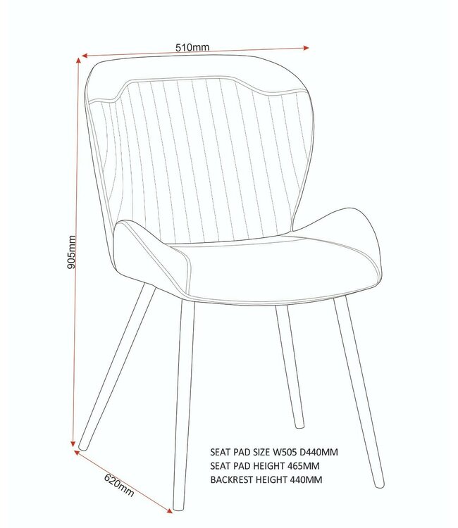Seconique Quebec Dining Chair - Set of 4