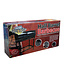 Kingfisher Garden Half Barrel Steel Drum BBQ Barbecue with Chrome Racks & Wheels
