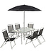 Kingfisher Garden 8 Pc Rectangular Garden Patio Furniture Set