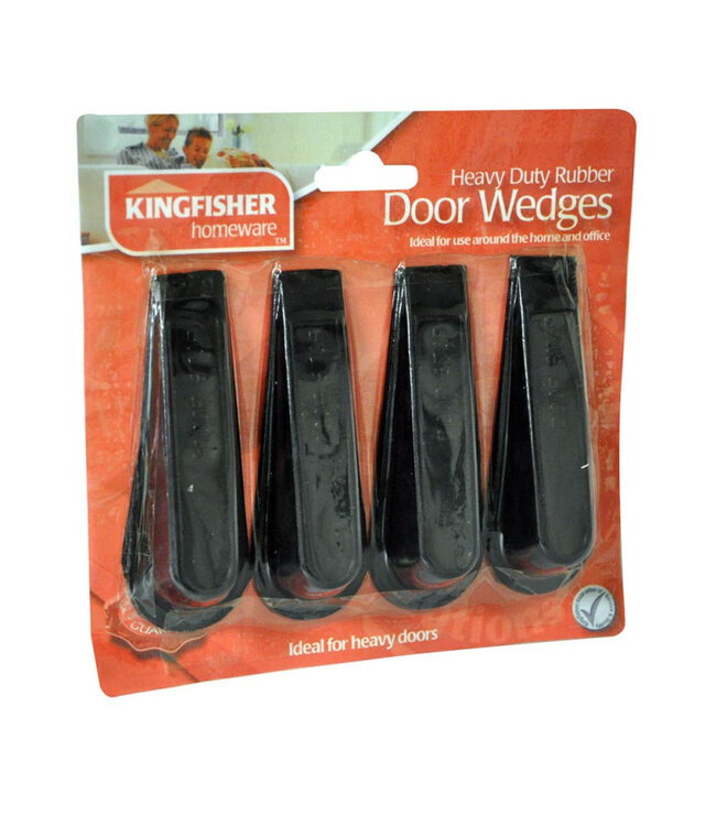 Kingfisher Garden 4 Pack of Rubber Doorstop Wedges