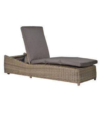 Aluminium & Rattan Lounger