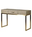 Sage Faux Shagreen Console Table