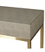 Sage Faux Shagreen Console Table
