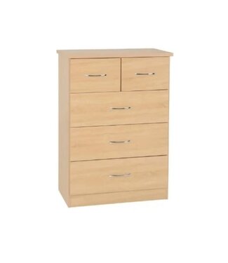 Seconique Nevada Sonoma Oak 3+2 Drawer Chest