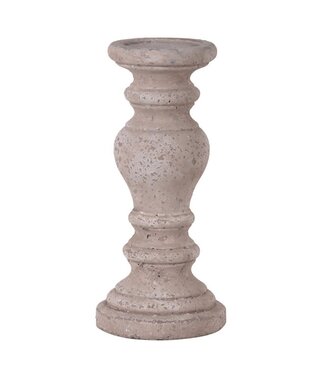 Cement Bulbous Candle Holder - Two Sizes