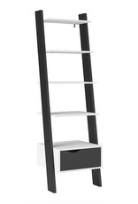Oslo Ladder Bookcase - White & Black