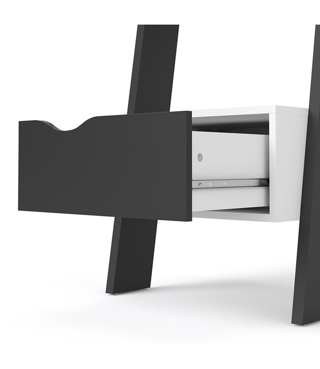 Furniture to Go Oslo Ladder Bookcase - White & Black