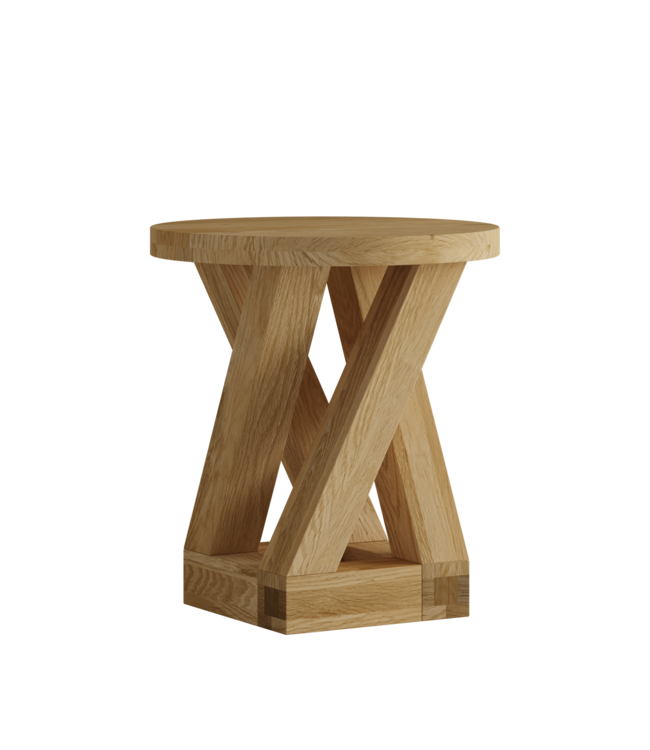 Homestyle GB Z Oak Round Lamp Table