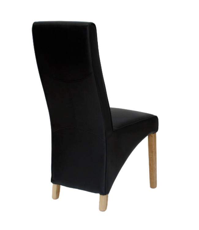 Homestyle GB Wave Noir Leathe Dining Chair