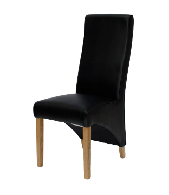 Homestyle GB Wave Noir Leathe Dining Chair