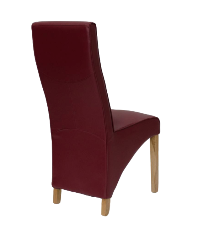 Homestyle GB Wave Ruby Leather Dining Chair