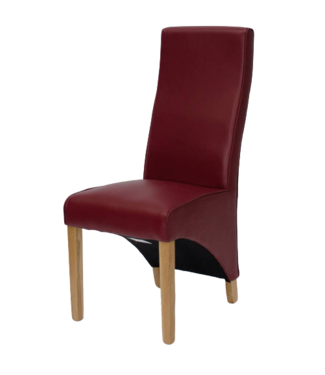 Homestyle GB Wave Ruby Leather Dining Chair