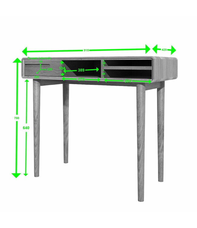 Homestyle GB Scandic Oak Computer Desk