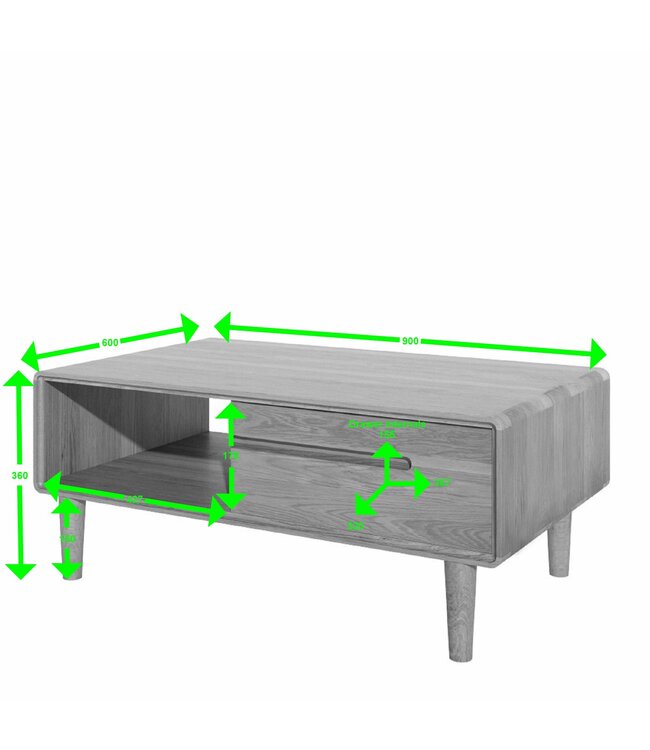 Homestyle GB Scandic Oak 3 x 2 Coffee Table