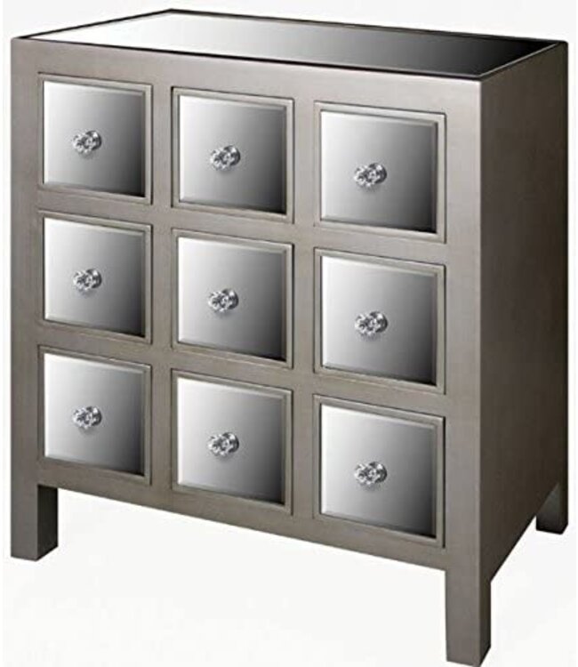 Opera Mirrored 9 Drawer Chest
