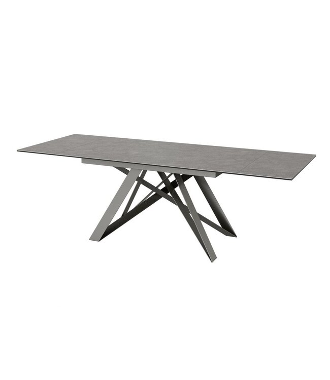 Visage Ceramic Extending Dining Table Grey