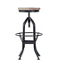Besp-Oak Furniture Reclaimed Wood & Metal Adjustable Height Stool