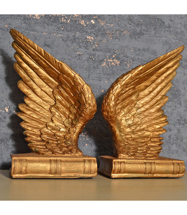 Fiesta Studios Gold Angel Wings Bookends