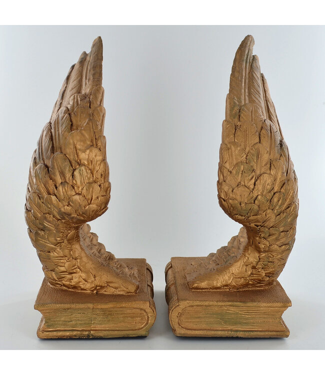 Fiesta Studios Gold Angel Wings Bookends