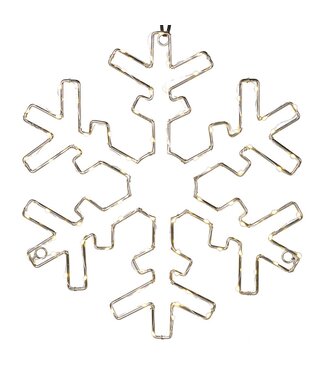 Lit Metal Snowflake Wall Décor