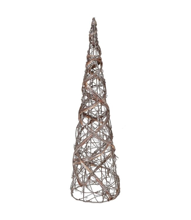 Large Rattan Cone Tree With Lights