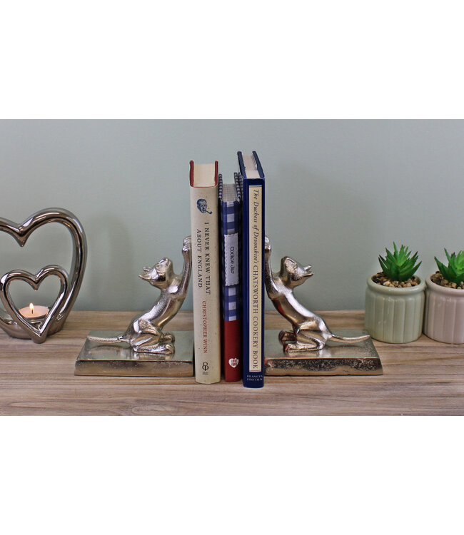 Metal Cat Bookends