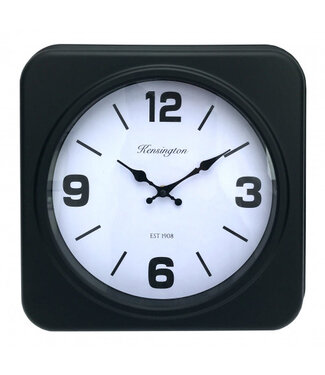 Square Black Wall Clock