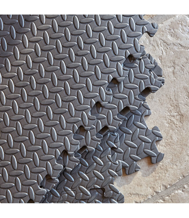 Kingfisher Garden 6 Eva Foam Grey Floor Tiles Set