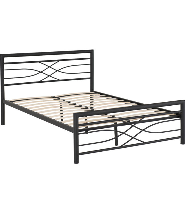 Seconique Kelly Black Metal Bed
