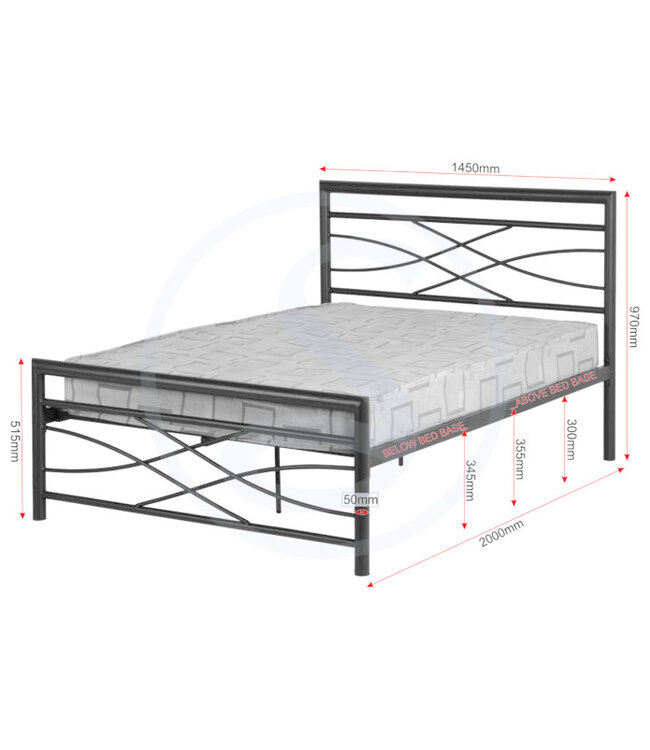 Seconique Kelly Black Metal Bed