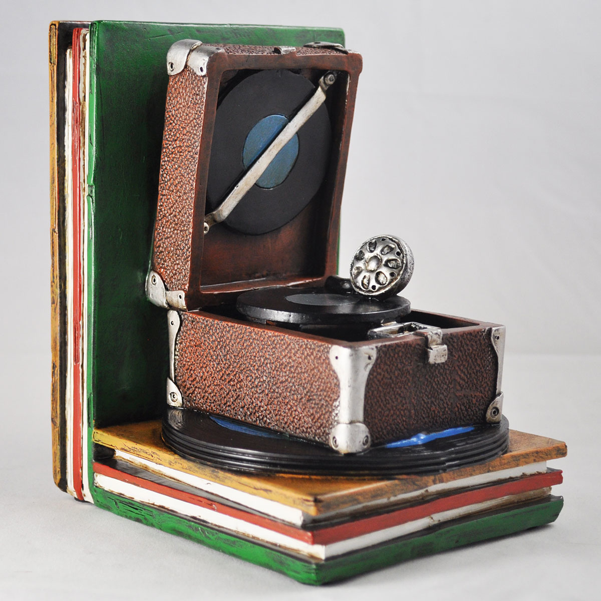 Records & Record Player Bookends