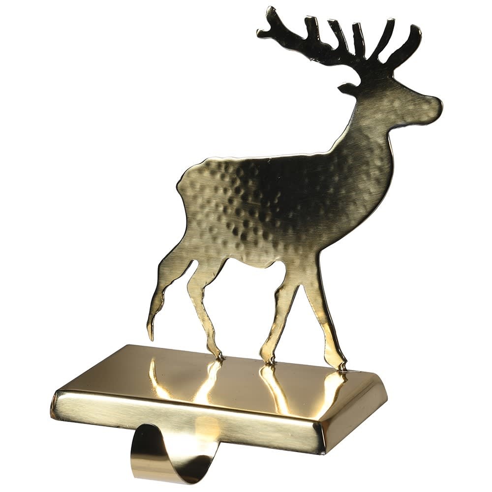 Gold Reindeer Stocking Holder Freitaslaf Net LTD Freitaslaf Net LTD