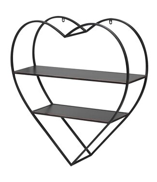 Heart Shaped Metal Wall Shelves