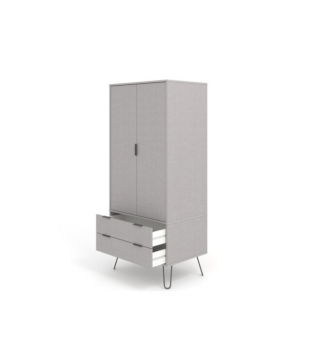 Core Products Augusta Grey 2 Door 2 Drawer Wardrobe