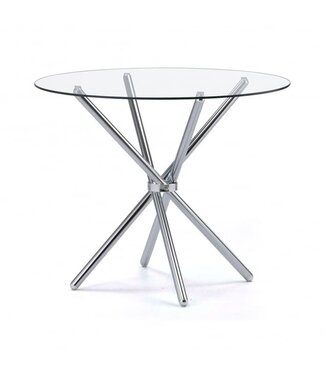 LPD Casa Round Glass Dining Table