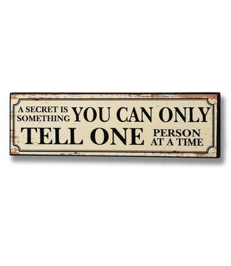 'Secret' Wooden Plaque