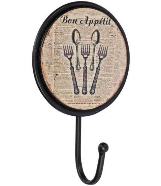 Bon Appetit Metal Wall Hook