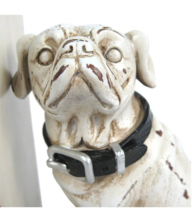 Dog Bookends - White