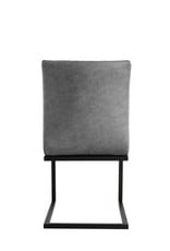 Diamond Stitch Dining Chair - Grey PU - Pair