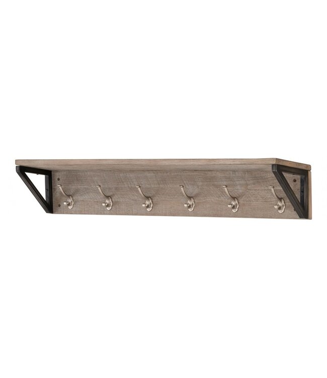 Besp-Oak Furniture Forge Iron & Weathered Oak Coat Rack