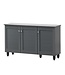 Timber Art Design Dark Grey 3 Door Shoe Cabinet