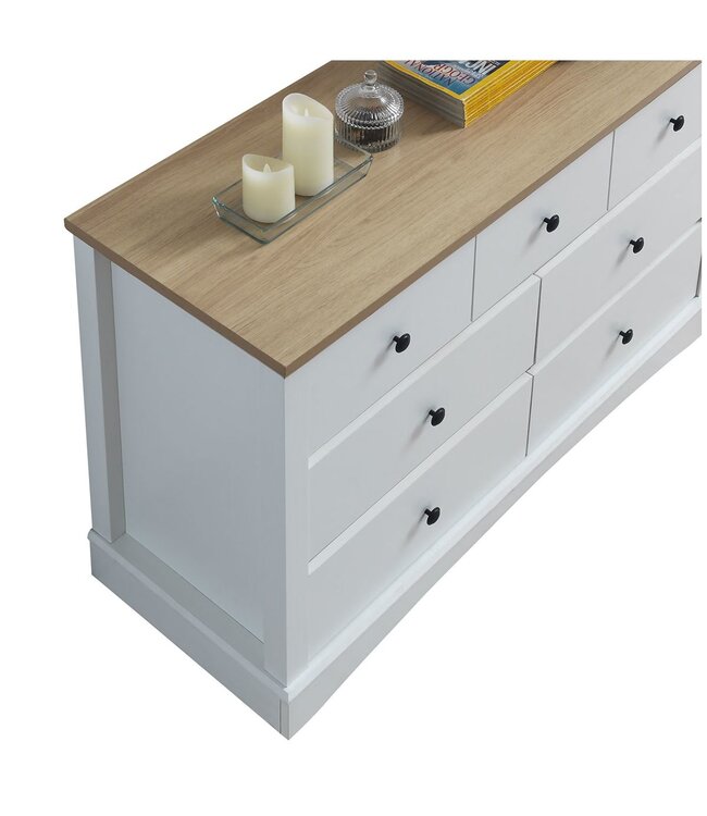 Timber Art Design White 7 Drawer Chest
