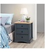 Timber Art Design Grey 3 Drawer Bedside