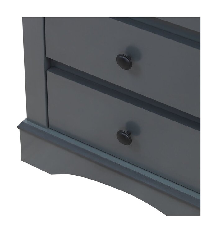 Timber Art Design Grey 3 Drawer Bedside