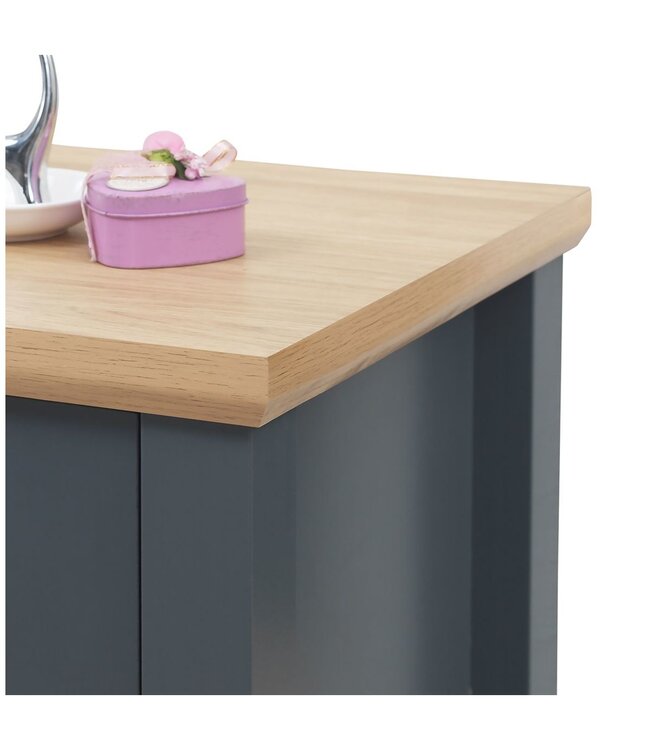 Timber Art Design Grey 3 Drawer Bedside